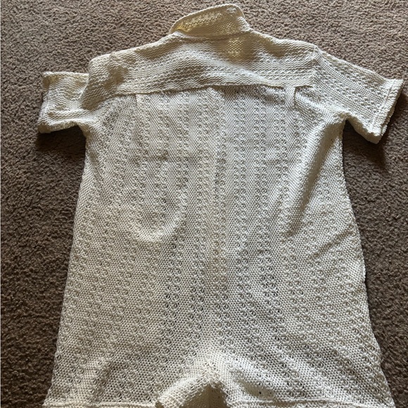 Free People Cream Textured Romper - Picture 7 of 9